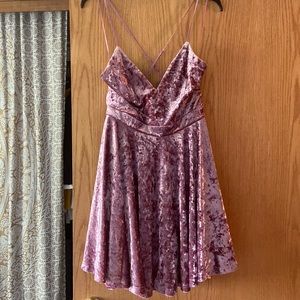 Mauve velvet dress